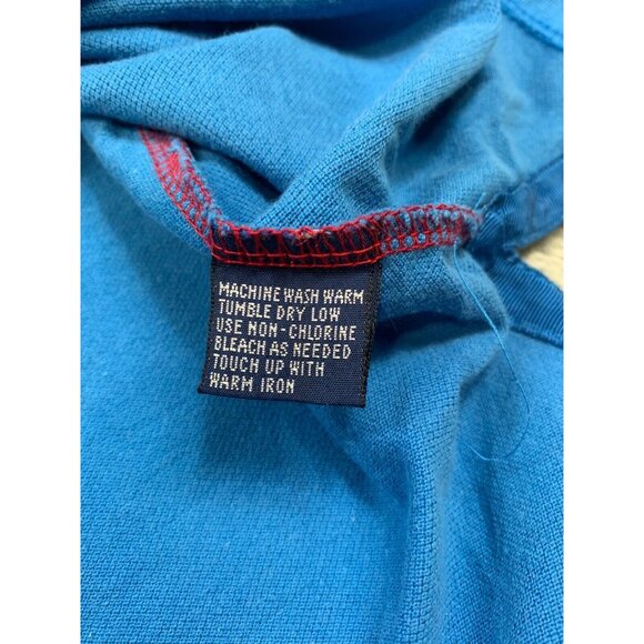 Polo Ralph Lauren Polo Shirt Men Large Blue Colorblock Pony USA Embroidered - Picture 7 of 8